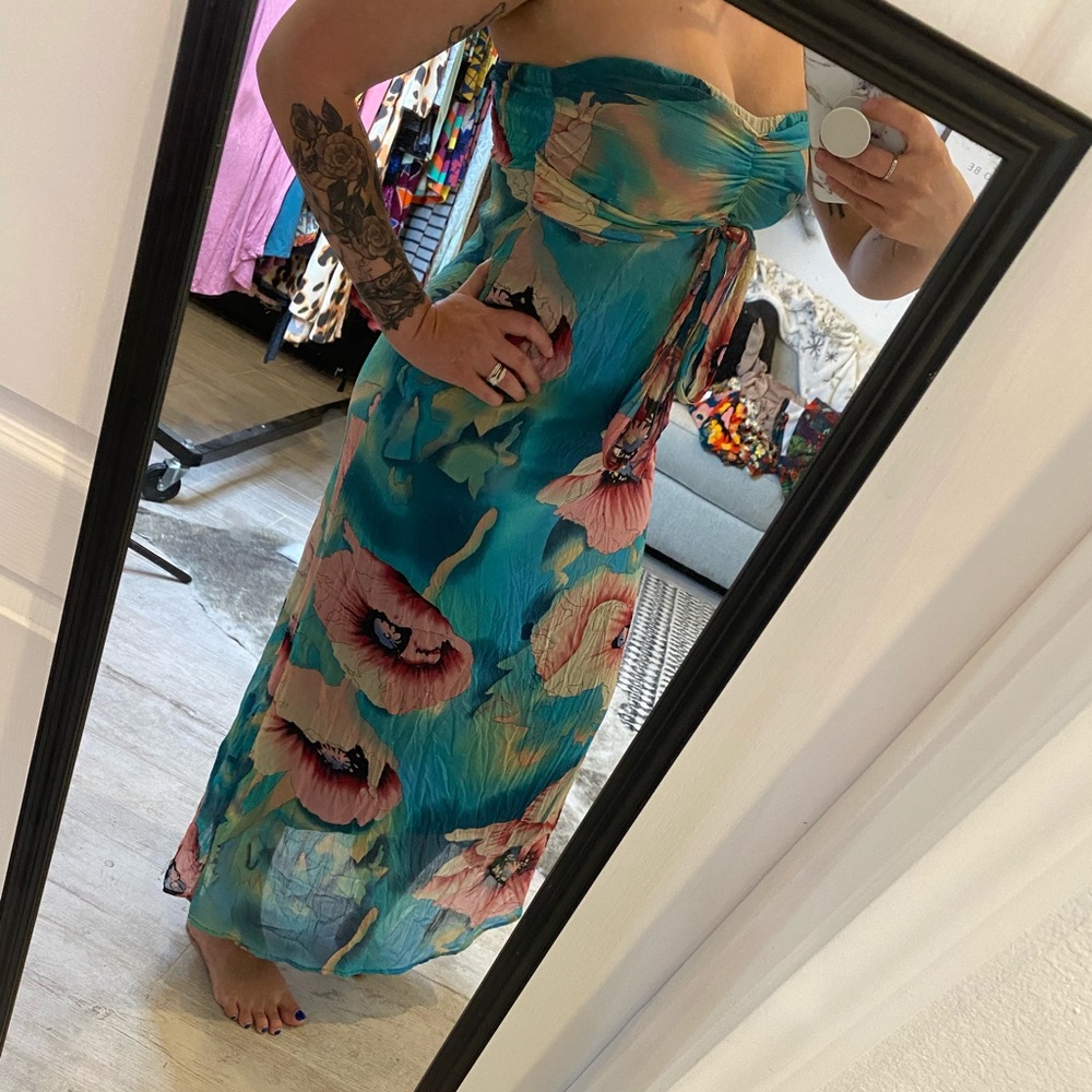 Strapless maxi dress